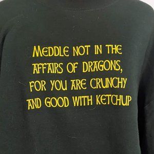 Large Sweater with funny quote